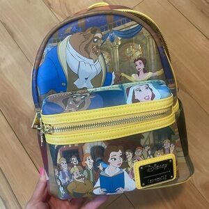 Beauty and the Beast Loungefly Backpack and Wallet Set